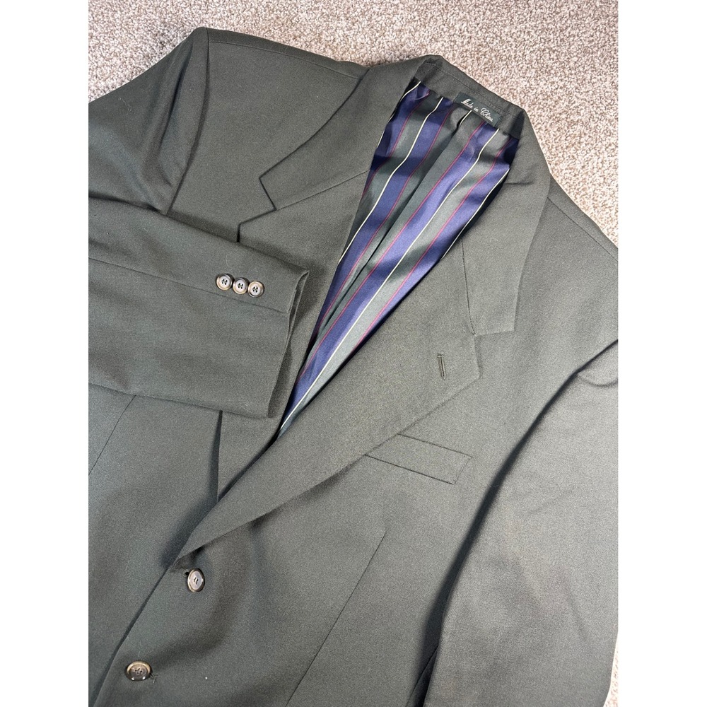 Hunting Horns J Riggins Mens Forest Green Wool Twill Blazer Sport Coat Vintage